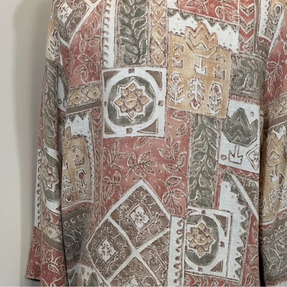 Vintage multicolor  neutral Joanna Blazer size M/L - Picture 5 of 6